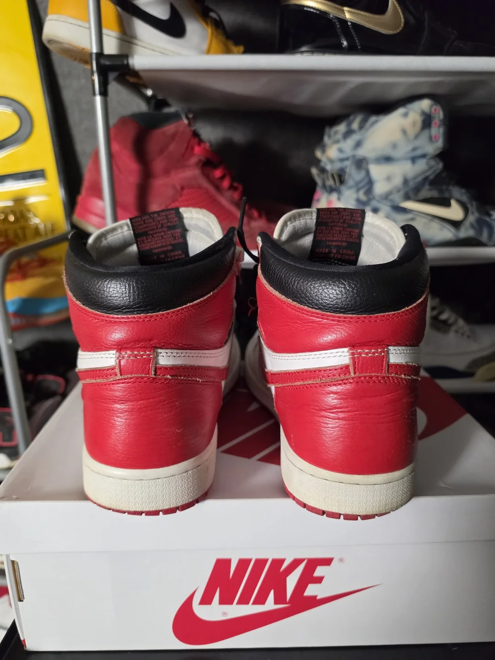 🔥 Nike Jordan 1 Heritage OG Red White Black High-Top Basketball Sneakers 10.5